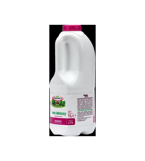 PIĄTNICA MLEKO but. WIEJSKIE BEZ LAKTOZY 1L 2% (6)