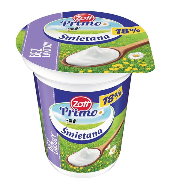 ZOTT ŚMIETANA BEZ LAKTOZY 330g 18% (12)