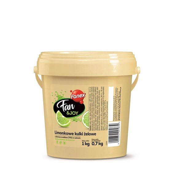 FANEX KULKI ŻELOWE LIMONKA FAN&JOY W ZALEWIE 1kg