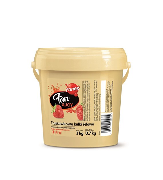 FANEX KULKI ŻELOWE TRUSKAWKA FAN&JOY W ZALEWIE 1kg