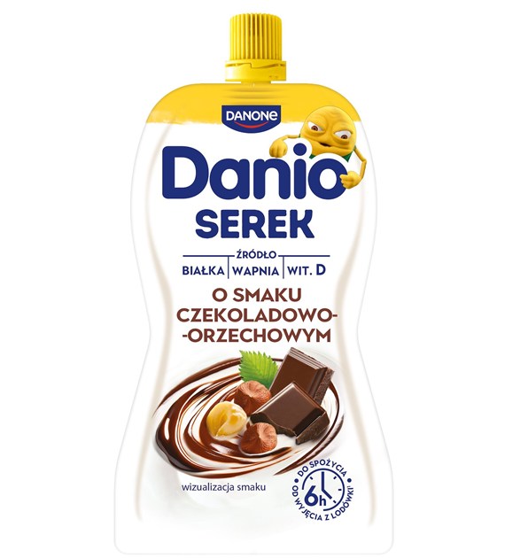 DANONE DANIO W SASZETCE 120g/16 CZEKOLADA-ORZECH