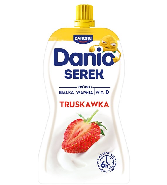 DANONE DANIO W SASZETCE 120g/16 TRUSKAWKA