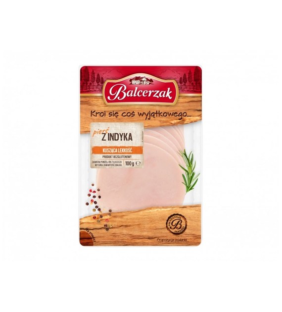 BALCERZAK PIERŚ Z INDYKA PLASTRY 100g/10