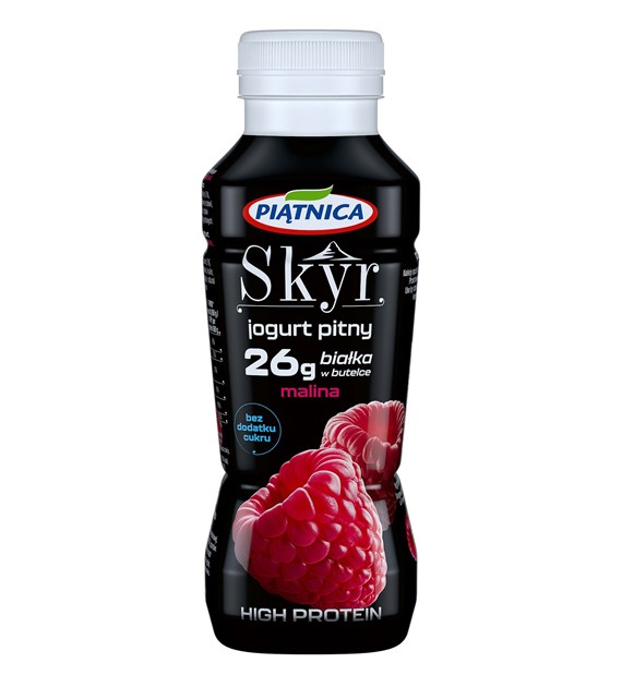 PIĄTNICA JOGURT 360ml SKYR PITNY W.BIAŁK MALINA/12