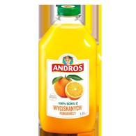 ANDROS SOK POMARAŃCZOWY 100% WYCISKANY 1,5L/6 (K)