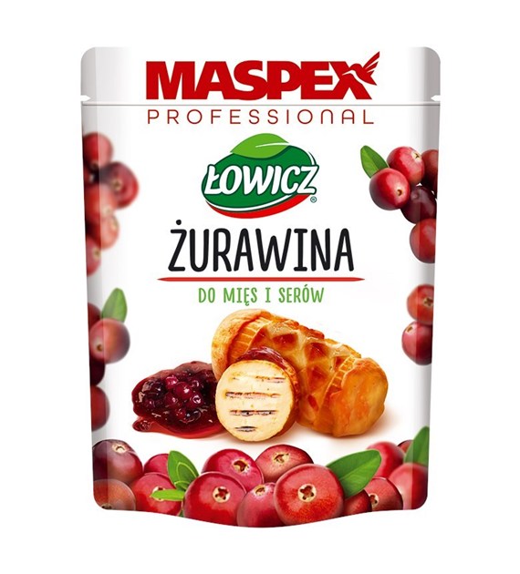 AGROS ŁOWICZ ŻURAWINA DO MIĘS I SERÓW 340g/8