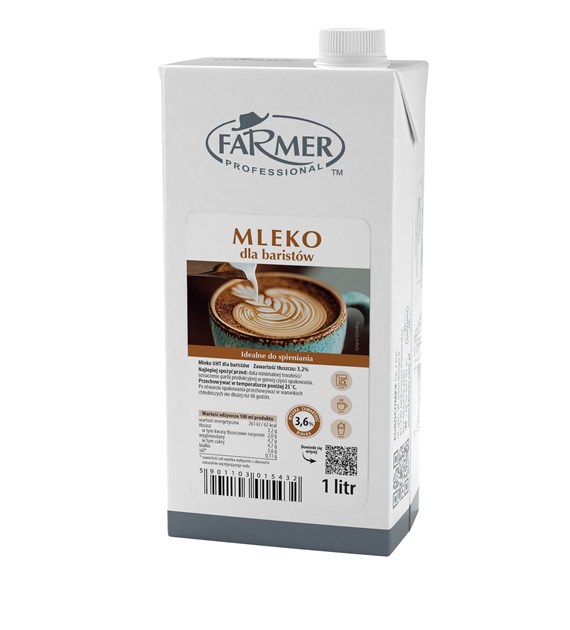 FARMER MLEKO UHT 3,2% DLA BARISTÓW 1L/12