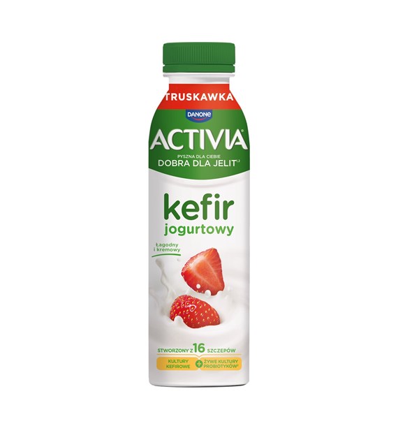 DANONE ACTIVIA KEFIR TRUSKAWKOWY 280g/8