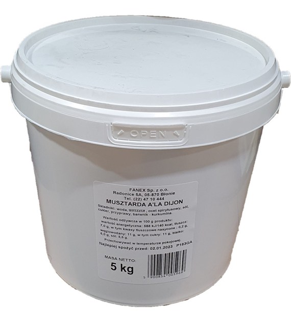 FANEX MUSZTARDA 5kg DIJON wiadro