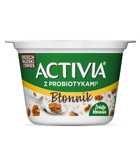 DANONE ACTIVIA ORZECH WŁOSKI OWIES 165g/12