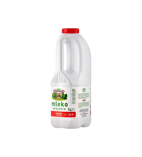 PIĄTNICA MLEKO but. 1L 3,2% (6) wiejskie