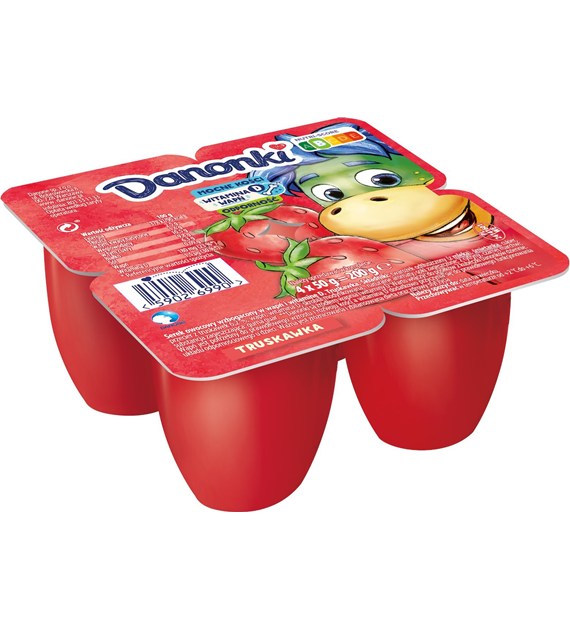 DANONE DANONKI SERKI TRUSKAWKA 4x50g/12